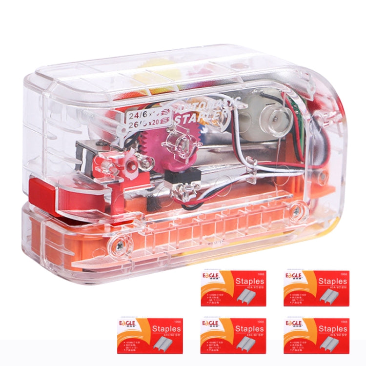 Electric Induction Stapler Automatic Office Bookbinding with 5 Boxes of Staples