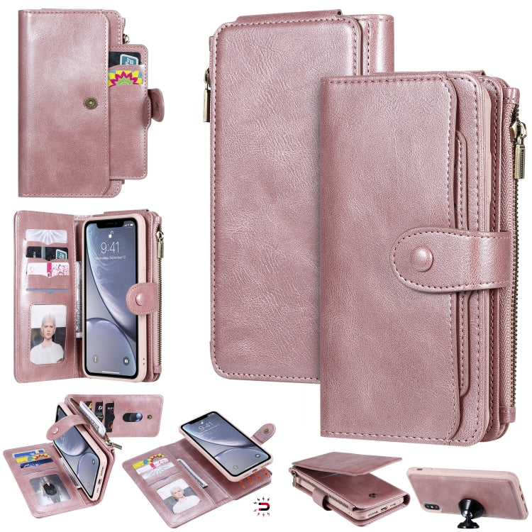 Multifunctional Retro Detachable Magnetic Horizontal Flip Leather Case with Card Slots & Holder & Wallet & Photo Frame, For iPhone 6 / 7 / 8, For iPhone X / XS, For iPhone XR, For iPhone XS Max, For iPhone 11, For iPhone 11 Pro, For iPhone 11 Pro Max