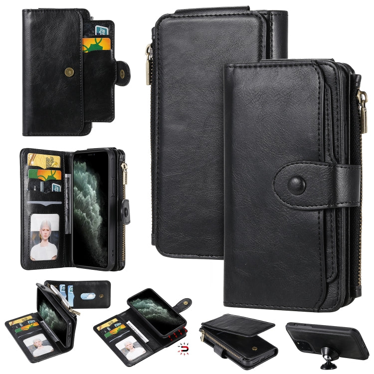Multifunctional Retro Detachable Magnetic Horizontal Flip Leather Case with Card Slots & Holder & Wallet & Photo Frame, For iPhone 6 / 7 / 8, For iPhone X / XS, For iPhone XR, For iPhone XS Max, For iPhone 11, For iPhone 11 Pro, For iPhone 11 Pro Max