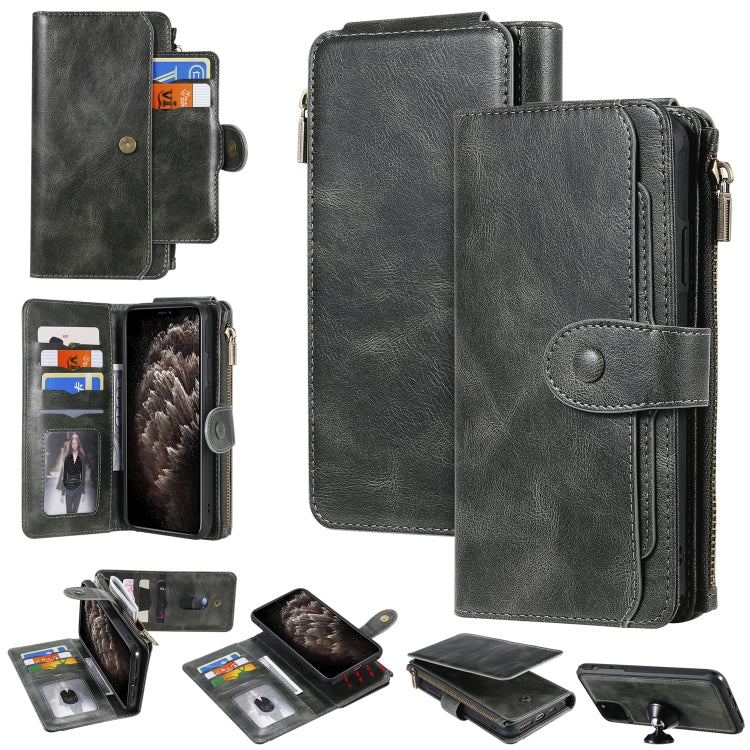 Multifunctional Retro Detachable Magnetic Horizontal Flip Leather Case with Card Slots & Holder & Wallet & Photo Frame, For iPhone 6 / 7 / 8, For iPhone X / XS, For iPhone XR, For iPhone XS Max, For iPhone 11, For iPhone 11 Pro, For iPhone 11 Pro Max