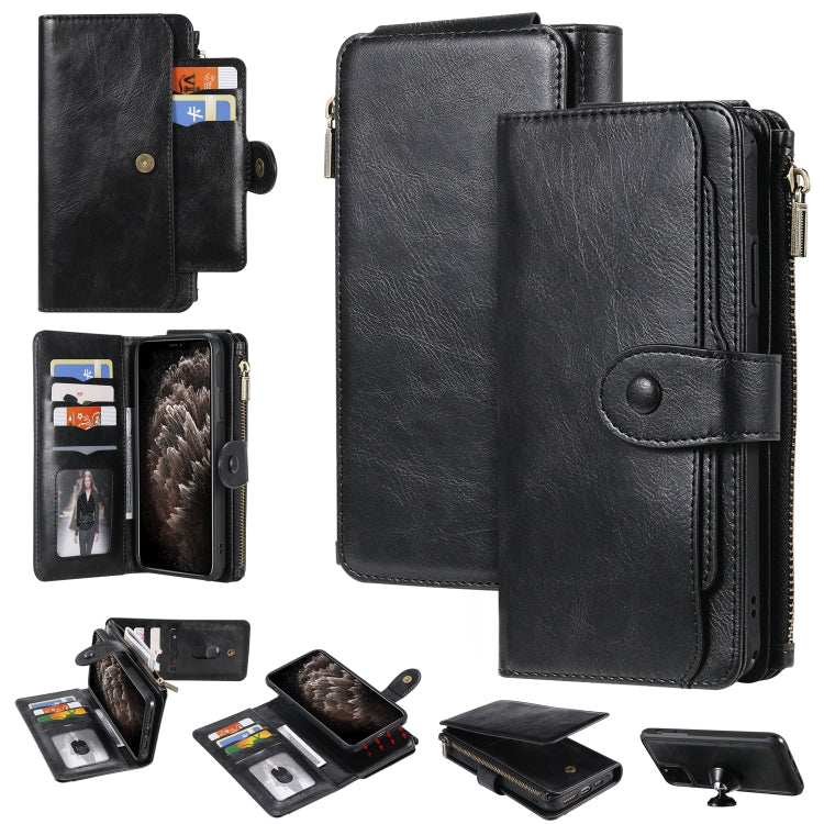 Multifunctional Retro Detachable Magnetic Horizontal Flip Leather Case with Card Slots & Holder & Wallet & Photo Frame, For iPhone 6 / 7 / 8, For iPhone X / XS, For iPhone XR, For iPhone XS Max, For iPhone 11, For iPhone 11 Pro, For iPhone 11 Pro Max