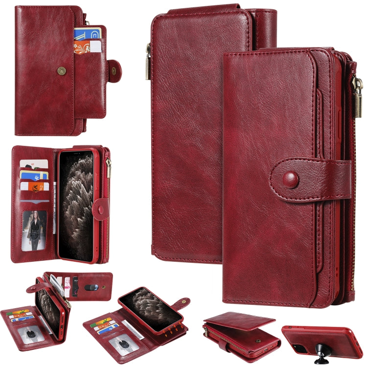 Multifunctional Retro Detachable Magnetic Horizontal Flip Leather Case with Card Slots & Holder & Wallet & Photo Frame, For iPhone 6 / 7 / 8, For iPhone X / XS, For iPhone XR, For iPhone XS Max, For iPhone 11, For iPhone 11 Pro, For iPhone 11 Pro Max