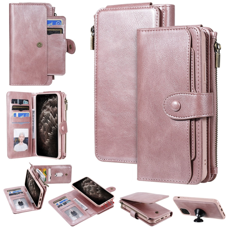 Multifunctional Retro Detachable Magnetic Horizontal Flip Leather Case with Card Slots & Holder & Wallet & Photo Frame, For iPhone 6 / 7 / 8, For iPhone X / XS, For iPhone XR, For iPhone XS Max, For iPhone 11, For iPhone 11 Pro, For iPhone 11 Pro Max