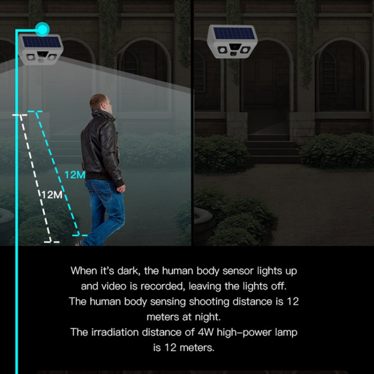 HS2180 Solar Garden Lamp with Night Vision Monitoring Function