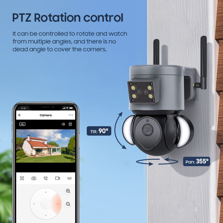 4MP 4G Smart Security Floodlight Camera Support Two-way Audio / Night Vision, ST-429-4M-TY-4G