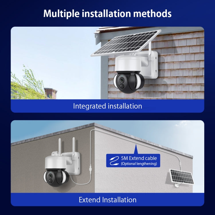 2.4G Wifi Solar Battery Powered? Floodlight PTZ? Camera with PIR Human Detection, ST-S518-2M-TY