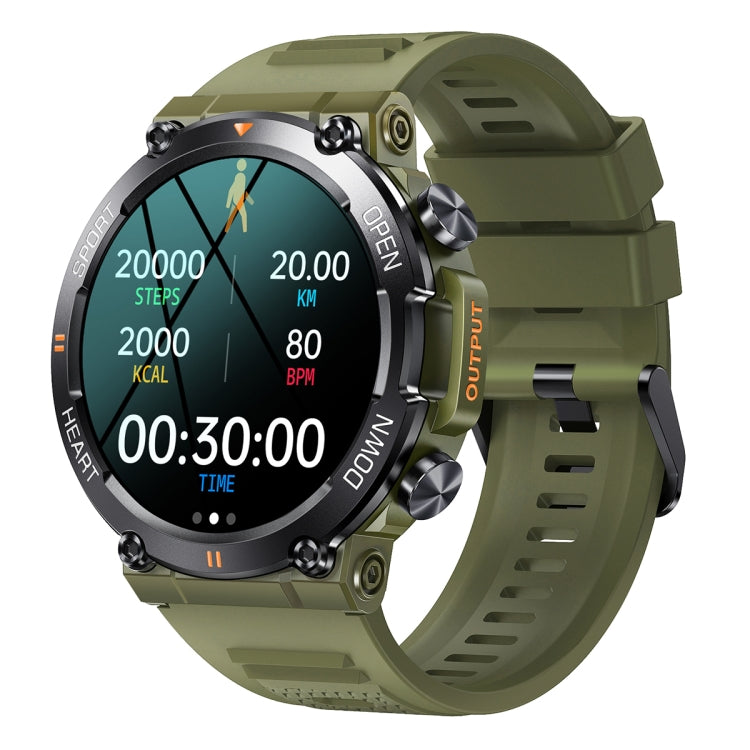 K56 Pro 1.39 inch Smart Silicone Strap Wristband Support Heart Rate Monitoring / Blood Pressure Monitoring, Silicone Strap (Black), Silicone Strap (Khaki), Silicone Strap (Green)
