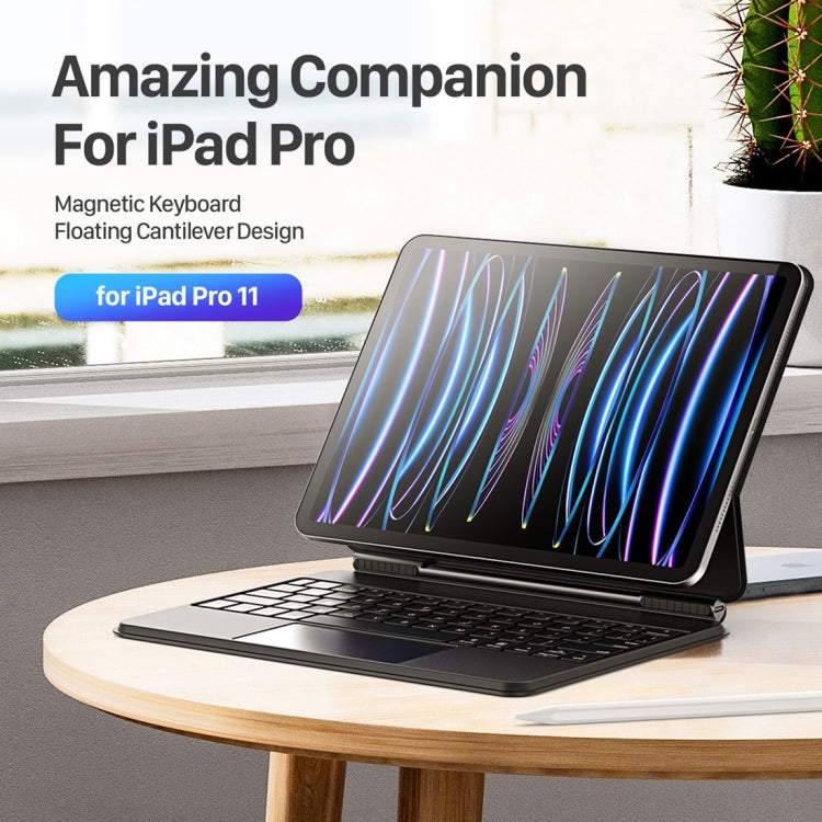 DUX DUCIS MK Series Floating Magnetic Keyboard Tablet Leather Case, For iPad Pro 11 2022 / Air 11 2024, For iPad Pro 12.9 2022, For iPad Pro 12.9 2021, For iPad Pro 11 2021, For iPad Pro 11 2020, For iPad Pro 12.9 2020, For iPad Pro 11 2018