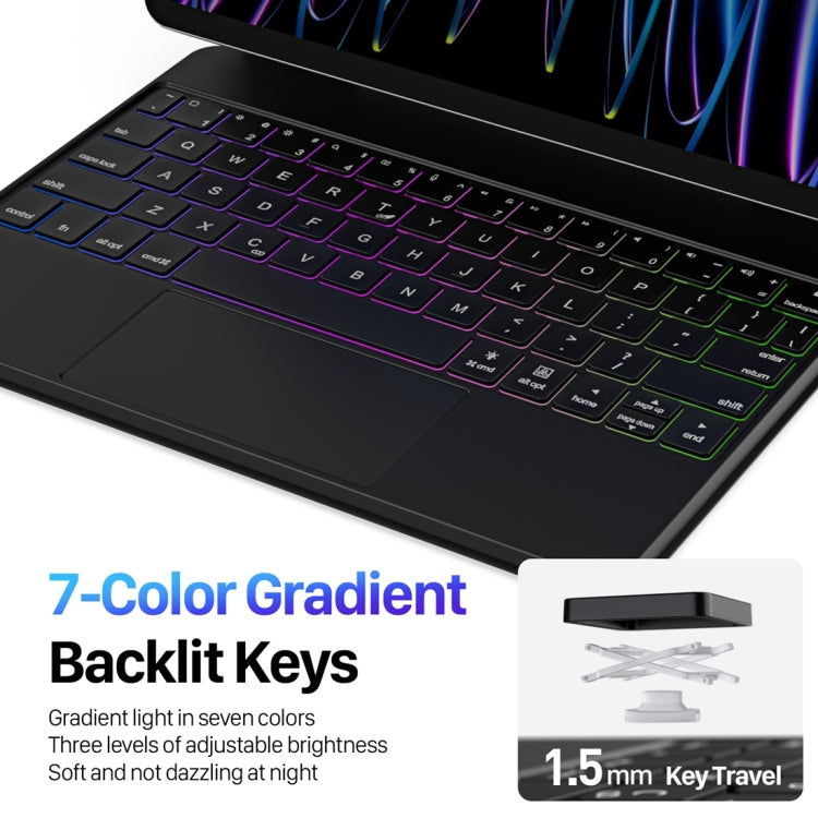DUX DUCIS MK Series Floating Magnetic Keyboard Tablet Leather Case, For iPad Pro 11 2022 / Air 11 2024, For iPad Pro 12.9 2022, For iPad Pro 12.9 2021, For iPad Pro 11 2021, For iPad Pro 11 2020, For iPad Pro 12.9 2020, For iPad Pro 11 2018