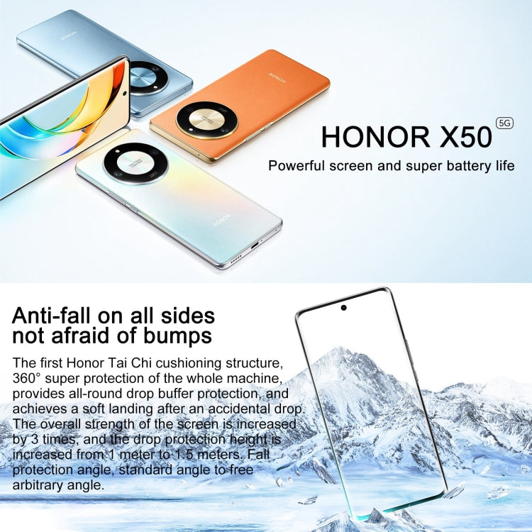 Honor X50 5G, 108MP Camera, 6.78 inch MagicOS 7.1.1 Snapdragon 6 Gen1 Octa Core up to 2.2GHz, Network: 5G, OTG, Not Support Google Play, 8GB+128GB, 8GB+256GB, 12GB+256GB, 16GB+512GB