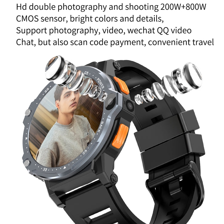 ZGP PG999 1.54 inch HD Round Screen 4G Smart Watch Android 8.1, 2GB+16GB