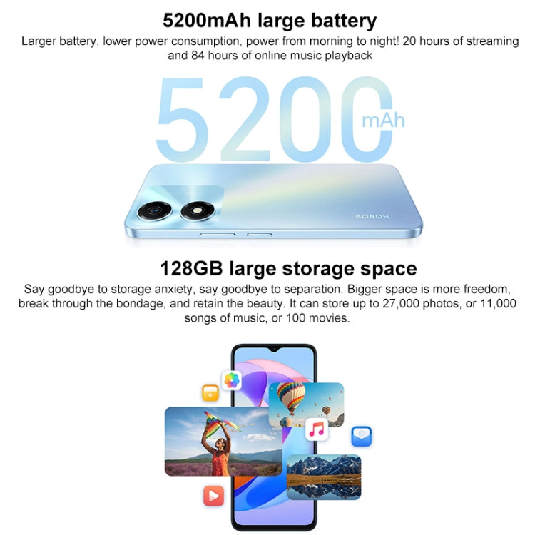 Honor Play 40C 5G, 6.56 inch MagicOS 7.1 Snapdragon 480 Plus Octa Core up to 2.2GHz, Network: 5G, Not Support Google Play, 6GB+128GB