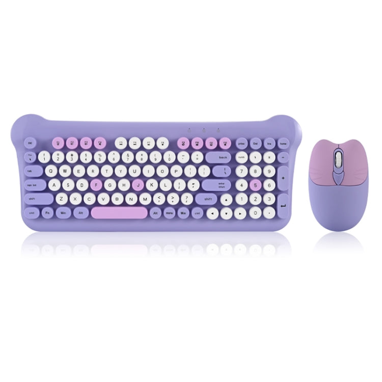QW05 Mixed Color Portable 2.4G Wireless Keyboard Mouse Set