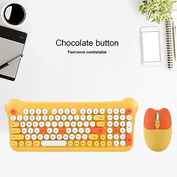 QW05 Mixed Color Portable 2.4G Wireless Keyboard Mouse Set