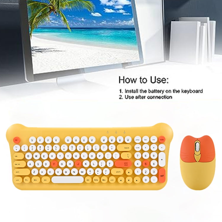 QW05 Mixed Color Portable 2.4G Wireless Keyboard Mouse Set