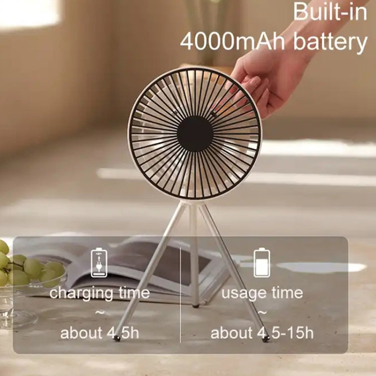 DQ213 4000mAh Outdoor Portable Camping Fan Tent Hanging Vertical Light, DQ213 (White), DQ213 (Black Grey)