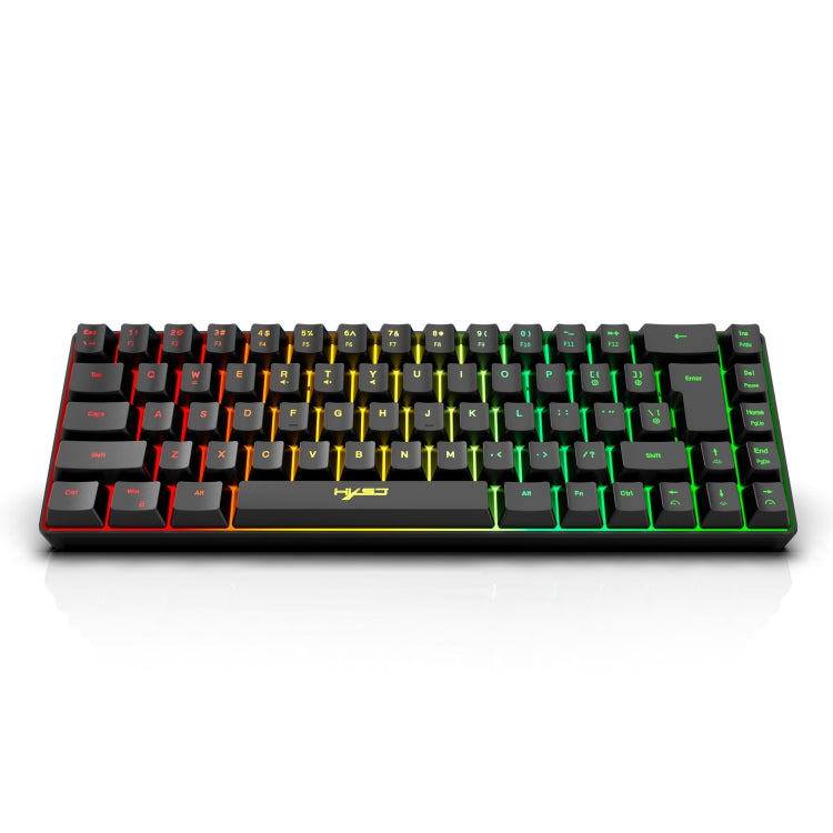 HXSJ V200 Wired RGB Backlit Mechanical Keyboard 68 Key Caps, Cable Length: 1.7m, V200 Black, V200 White