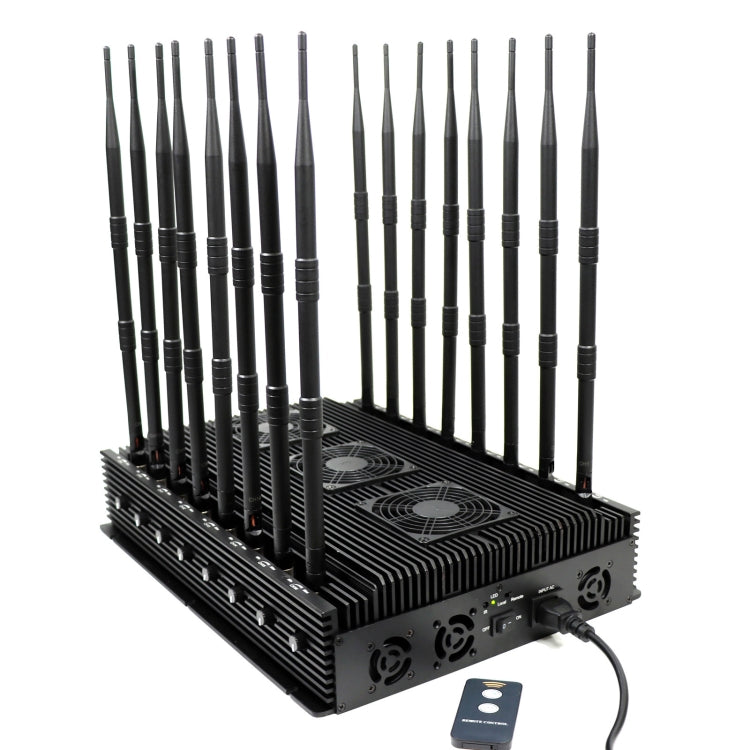 JAX-121F-16 2G/3G/4G/5G/WiFi/GPS/LOJACK/LORA/UHF/VHF Phone Signal Jammer, JAX-121F-16