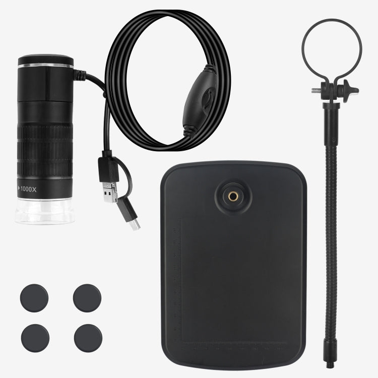 AN104 1000X 3 in 1 Digital Microscope with Helical Tube Bracket, AN104 50X-1000X