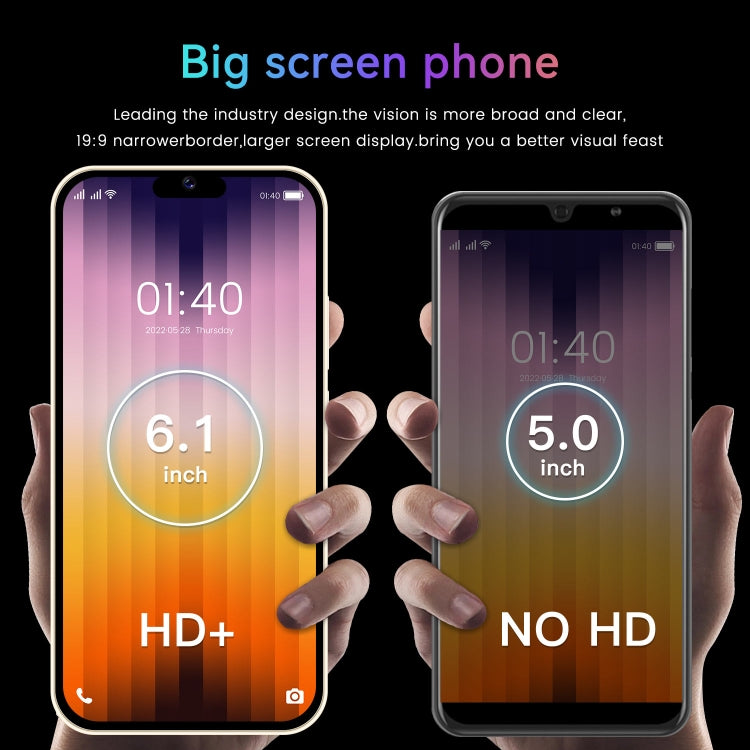 I14 Pro / N85 4G, 6.1 inch Screen, Face Identification, Android 8.1 MTK6737 Quad Core, Network: 4G, Dual SIM, I14 Pro / N85 4G 1GB+8GB