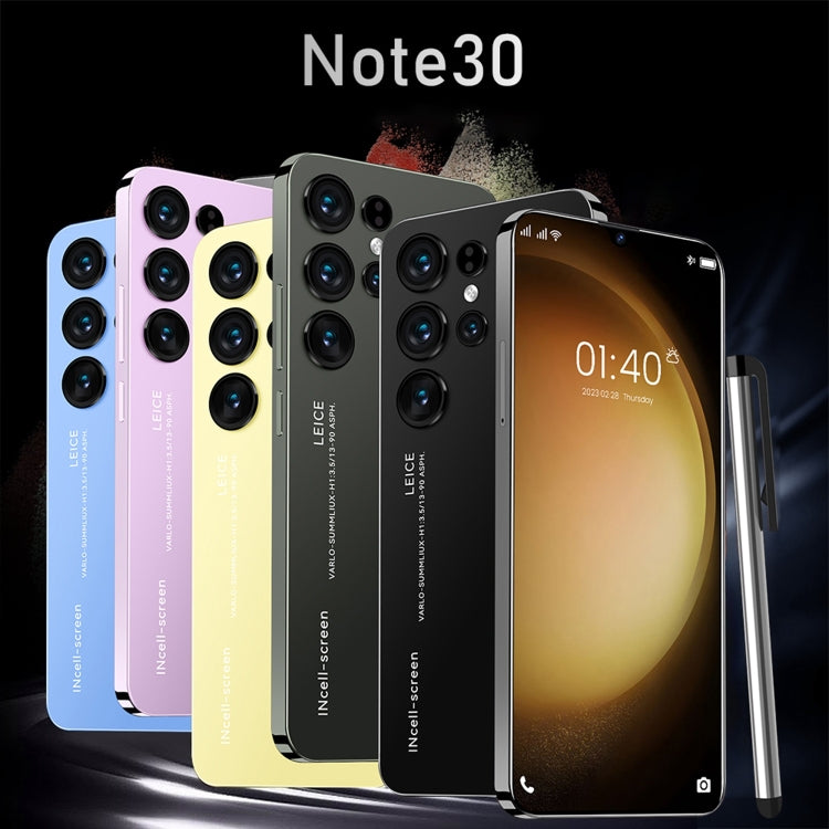 Note30, 6.49 inch Screen, Face Identification, Android 8.1 MTK6580A Quad Core, Network: 3G, Dual SIM, 2GB+16GB