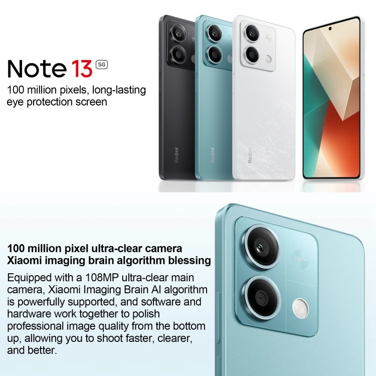 Xiaomi Redmi Note 13 5G, 6.67 inch MIUI 14 Mediatek Dimensity 6080 Octa Core up to 2.4GHz, Network: 5G, 6GB+128GB, 8GB+128GB, 8GB+256GB, 12GB+256GB