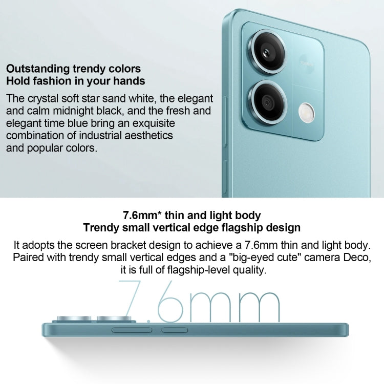 Xiaomi Redmi Note 13 5G, 6.67 inch MIUI 14 Mediatek Dimensity 6080 Octa Core up to 2.4GHz, Network: 5G, 6GB+128GB, 8GB+128GB, 8GB+256GB, 12GB+256GB