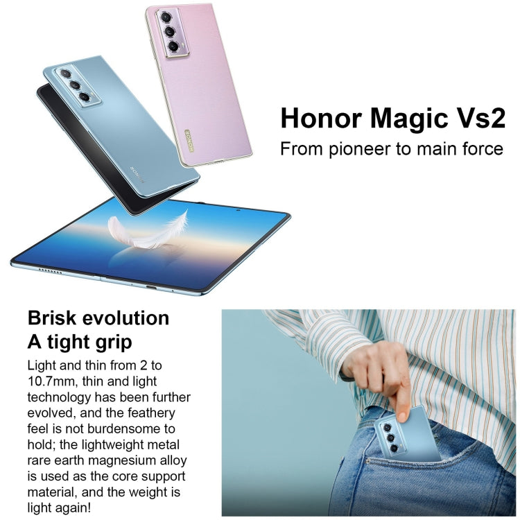 Honor Magic Vs2, Side Fingerprint, 7.92 inch + 6.43 inch MagicOS 7.2 Snapdragon 8+ Gen1 Octa-Core 3.0GHz, OTG, NFC, Not Support Google Play, 12GB+256GB, 16GB+512GB