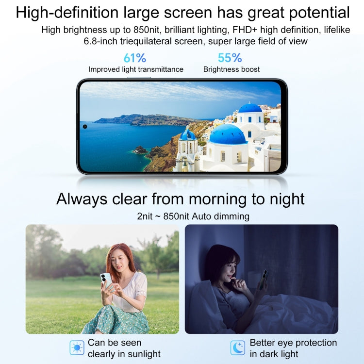 Honor Play8T, 6.8 inch MagicOS 7.2 Dimensity 6080 Octa Core up to 2.4GHz, Network: 5G, OTG, Not Support Google Play, 12GB+256GB