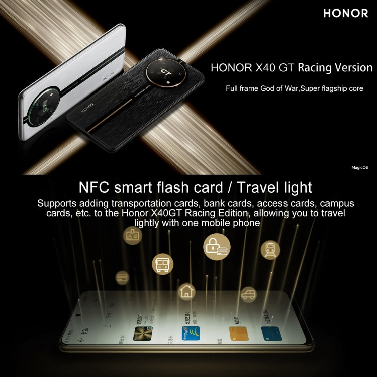 Honor X40 GT Racing, 6.81 inch Magic OS 7.0 Snapdragon 888 Octa Core up to 2.84GHz, Network: 5G, OTG, NFC, Not Support Google Play, 12GB+256GB, 12GB+512GB