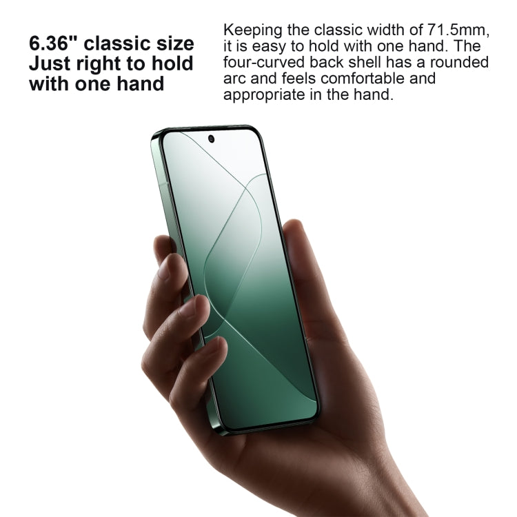 Xiaomi 14, 6.36 inch Xiaomi HyperOS Snapdragon 8 Gen 3 Octa Core 4nm up to 3.3GHz, NFC, Network: 5G, 12GB+256GB, 16GB+512GB, 16GB+1TB