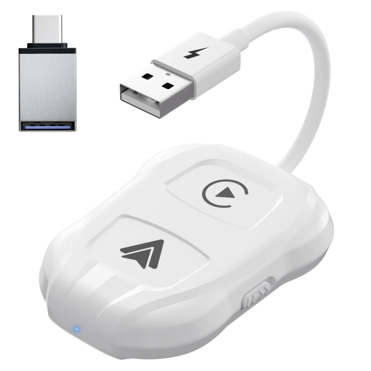 THT-020-9 USB + USB-C / Type-C Wired to Wireless Carplay / Android Auto Adapter, THT-020-9