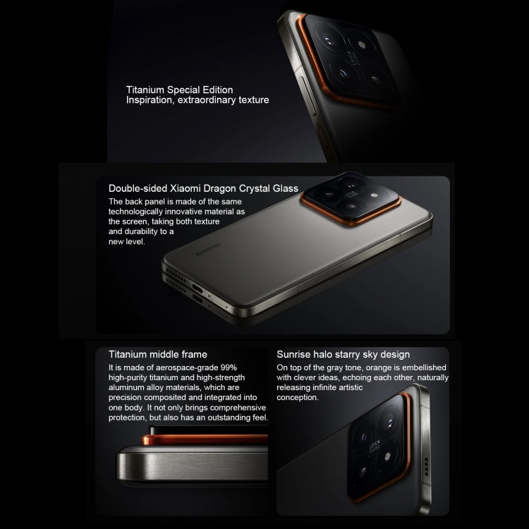 Xiaomi 14 Pro Titanium Special Edition, 6.73 inch Xiaomi HyperOS Snapdragon 8 Gen 3 Octa Core 4nm up to 3.3GHz, NFC, Network: 5G, 16GB+1TB Titanium Special Edition
