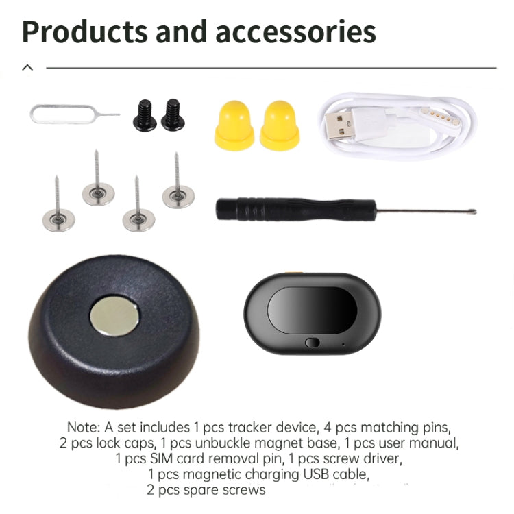V41 Smart GPS Tracker IP67 Waterproof Pet Anti-loss Positioner, 2G Version, 4G Version-A, 4G Version-B