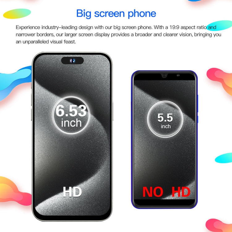 i15ProMax / U18, 6.53 inch Face Identification Android 8.1 MTK6737 Quad Core, Network: 4G, OTG, Dual SIM, 3GB+32GB