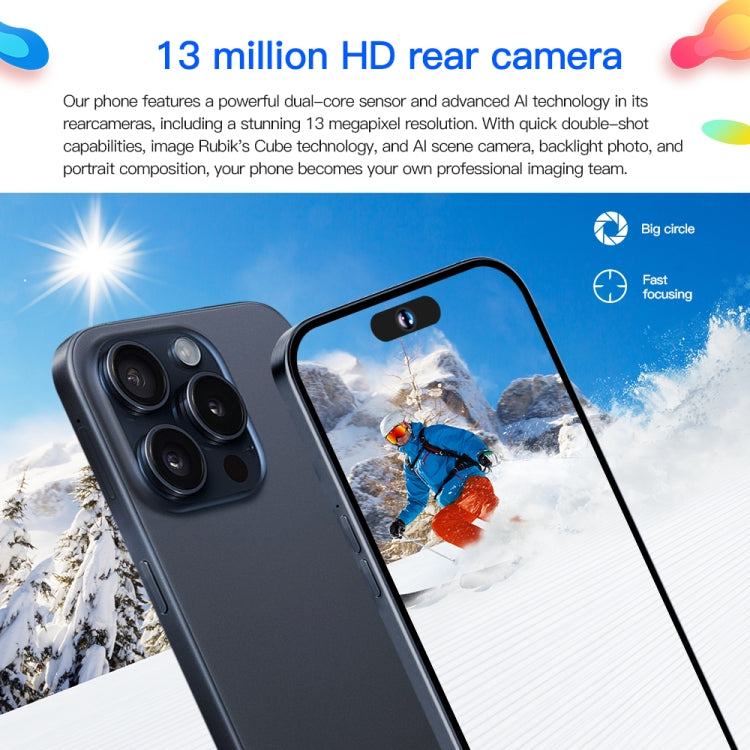 i15ProMax / U18, 6.53 inch Face Identification Android 8.1 MTK6737 Quad Core, Network: 4G, OTG, Dual SIM, 3GB+32GB