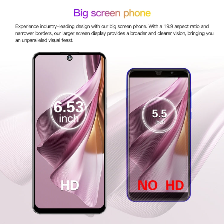 Reno10Pro+ / U22, 6.53 inch Screen, Face Identification, Android 8.1 MTK6737 Quad Core, Network: 4G, OTG, Dual SIM, 3GB+32GB