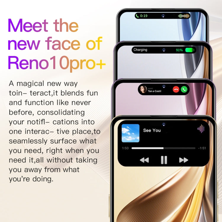 Reno10Pro+ / U22, 6.53 inch Screen, Face Identification, Android 8.1 MTK6737 Quad Core, Network: 4G, OTG, Dual SIM, 3GB+32GB