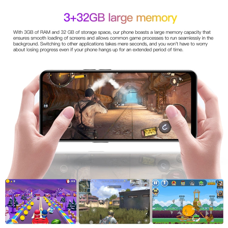 Reno10Pro+ / U22, 6.53 inch Screen, Face Identification, Android 8.1 MTK6737 Quad Core, Network: 4G, OTG, Dual SIM, 3GB+32GB