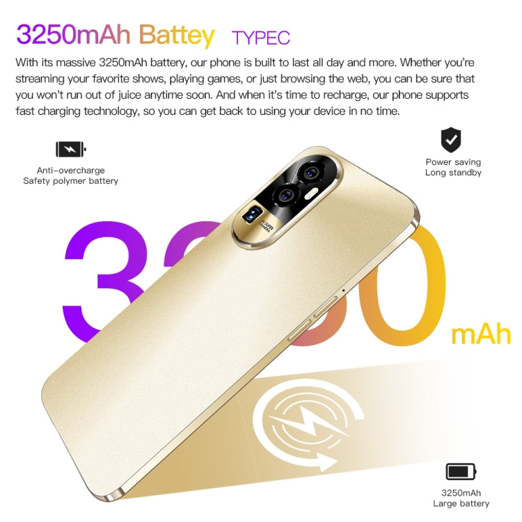 Reno10Pro+ / U22, 6.53 inch Screen, Face Identification, Android 8.1 MTK6737 Quad Core, Network: 4G, OTG, Dual SIM, 3GB+32GB