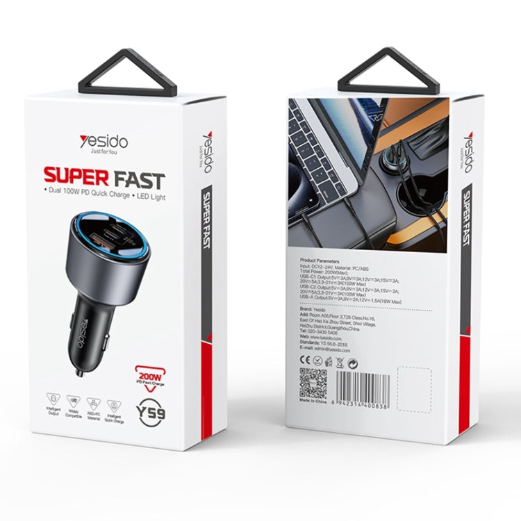 Yesido Y59 200W Car Phone Charger, Y59