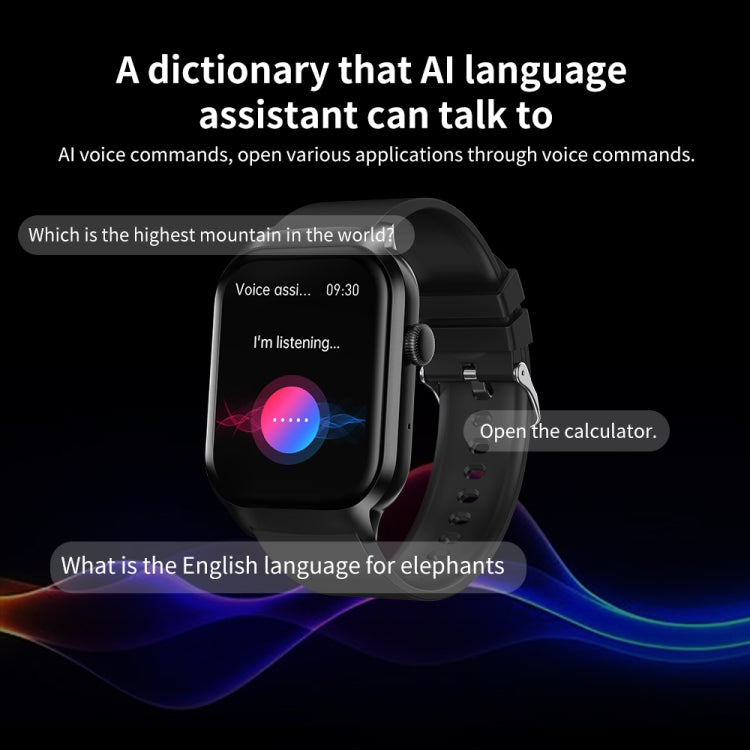 2.01 inch Three-bead Steel Strap Bluetooth Call Smart Watch Support Heart Rate Monitoring / Non-invasive Blood Sugar, Three-bead Steel Strap Black