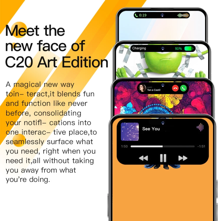 C20 Art Edition, 6.53 inch Face Identification Android 8.1 MTK6753 Octa Core , Network: 4G, Dual SIM, 3GB+32GB