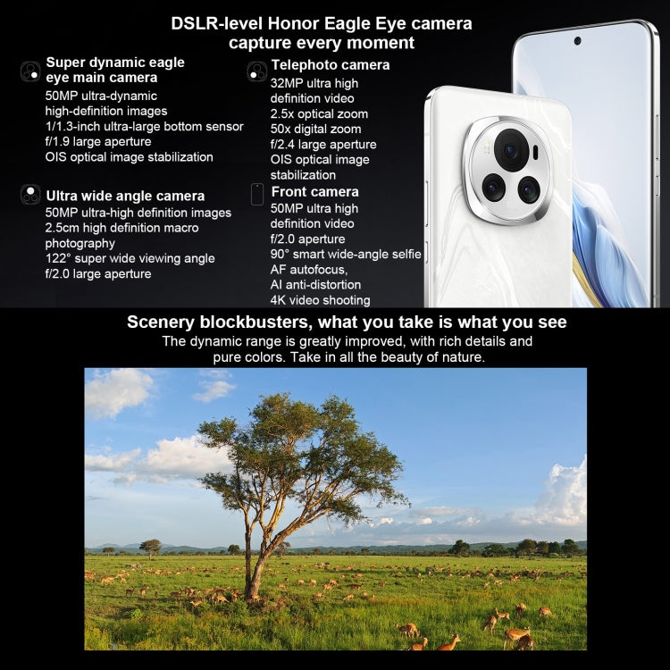 Honor Magic6, 6.78 inch Magic OS 8.0 Snapdragon 8 Gen 3 Octa Core up to 3.3GHz, Network: 5G, OTG, NFC, Support Google Play, 16GB+512GB