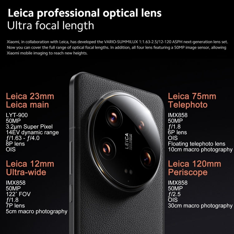 Xiaomi 14 Ultra, 6.73 inch Xiaomi HyperOS Snapdragon 8 Gen 3 Octa Core 4nm up to 3.3GHz, NFC, Network: 5G, 16GB+512GB, 16GB+1TB