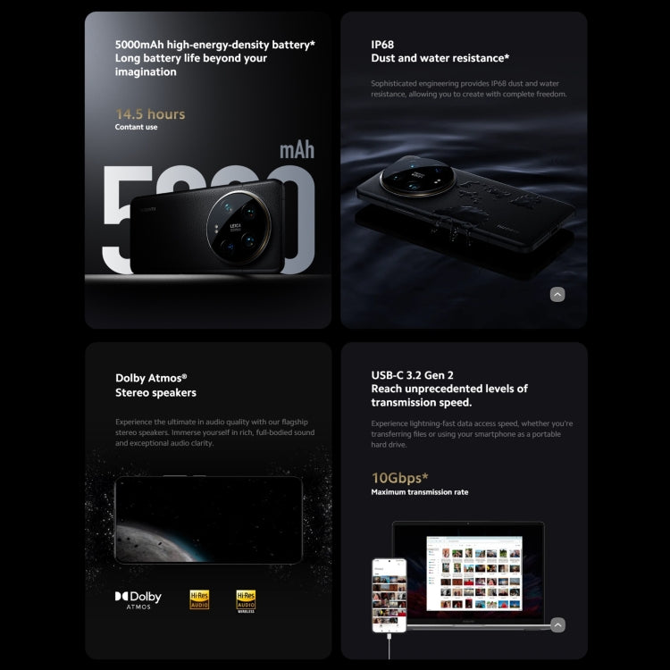 Xiaomi 14 Ultra, 6.73 inch Xiaomi HyperOS Snapdragon 8 Gen 3 Octa Core 4nm up to 3.3GHz, NFC, Network: 5G, 16GB+512GB, 16GB+1TB