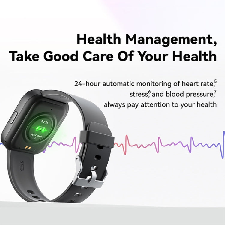GTS6 1.69 inch Runmefit Pressure MET BT Call Smart Watch, Heart Rate / Blood Pressure / Body Temperature