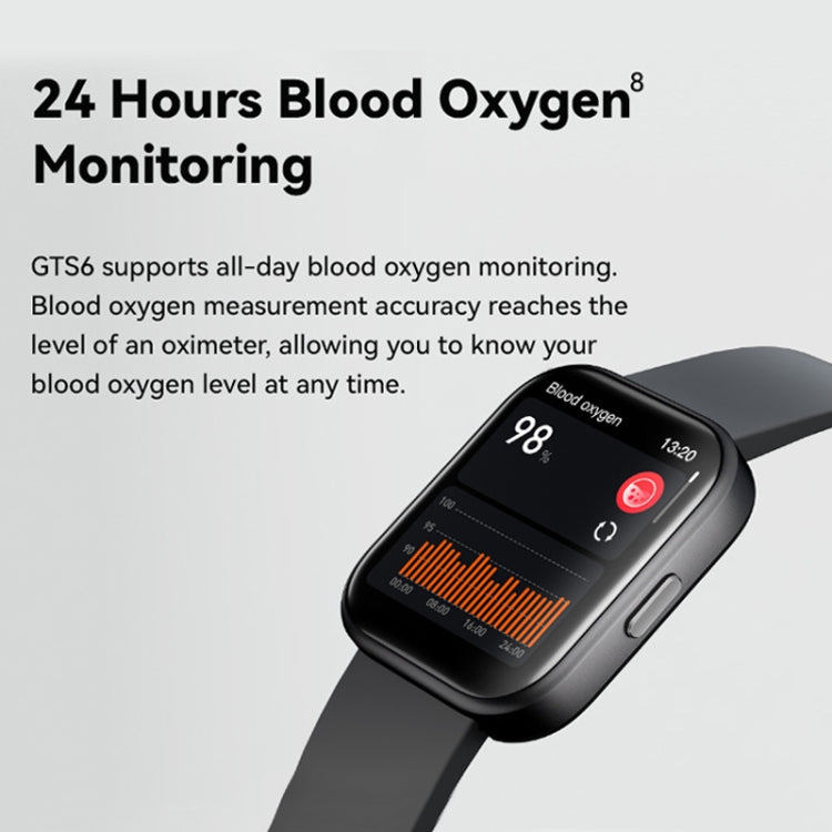 GTS6 1.69 inch Runmefit Pressure MET BT Call Smart Watch, Heart Rate / Blood Pressure / Body Temperature
