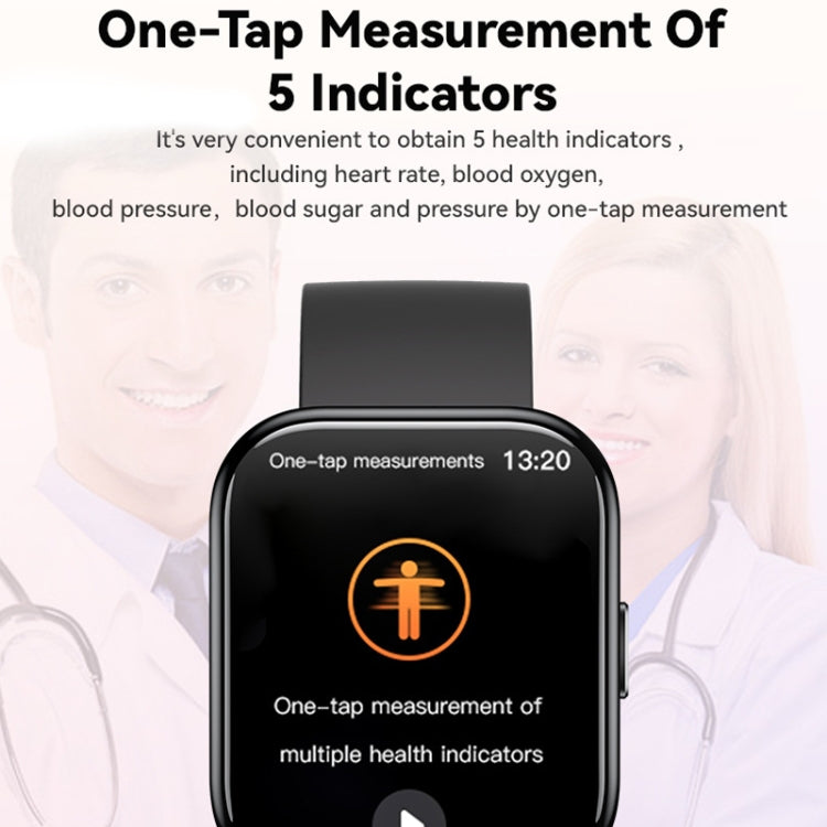 GTS6 1.69 inch Runmefit Pressure MET BT Call Smart Watch, Heart Rate / Blood Pressure / Body Temperature