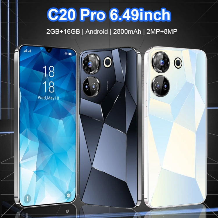 C20 Pro / X19, 6.49 inch Face Identification Android 8.1 MTK6580A Quad Core, Network: 3G, Dual SIM, 2GB+16GB